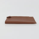 HERMES Tarmac Passport Case Leather Brown Auth 196663V-5