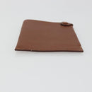 HERMES Tarmac Passport Case Leather Brown Auth 196663V-7