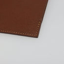 HERMES Tarmac Passport Case Leather Brown Auth 196663V-8