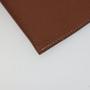 HERMES Tarmac Passport Case Leather Brown Auth 196663V-9