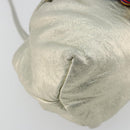 LOEWE Shoulder Bag Leather Champagne Gold Auth 196664A-14