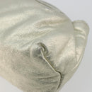 LOEWE Shoulder Bag Leather Champagne Gold Auth 196664A-15