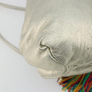 LOEWE Shoulder Bag Leather Champagne Gold Auth 196664A-16