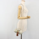 LOEWE Shoulder Bag Leather Champagne Gold Auth 196664A-21