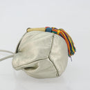 LOEWE Shoulder Bag Leather Champagne Gold Auth 196664A-4