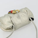 LOEWE Shoulder Bag Leather Champagne Gold Auth 196664A-6