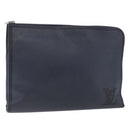 LOUIS VUITTON Pochette Jules GM Bag Taurillon Leather Navy M68235 Auth 196665A-1