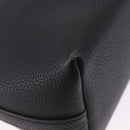 HERMES Berlango Shoulder Bag Leather Black Silver Auth 196666V-15