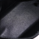HERMES Berlango Shoulder Bag Leather Black Silver Auth 196666V-10
