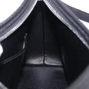 HERMES Berlango Shoulder Bag Leather Black Silver Auth 196666V-20