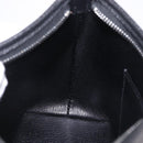 HERMES Berlango Shoulder Bag Leather Black Silver Auth 196666V-21