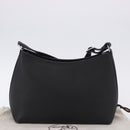 HERMES Berlango Shoulder Bag Leather Black Silver Auth 196666V-12