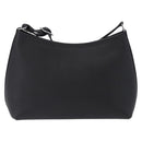 HERMES Berlango Shoulder Bag Leather Black Silver Auth 196666V-2