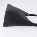HERMES Berlango Shoulder Bag Leather Black Silver Auth 196666V-3