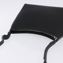HERMES Berlango Shoulder Bag Leather Black Silver Auth 196666V-6
