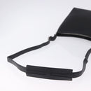 HERMES Berlango Shoulder Bag Leather Black Silver Auth 196666V-8