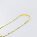 CHANEL Matelasse Chain Vanity Bag Lamb Skin 2way Yellow Gold CC Auth 196667M-10