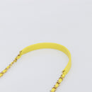 CHANEL Matelasse Chain Vanity Bag Lamb Skin 2way Yellow Gold CC Auth 196667M-11