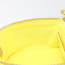 CHANEL Matelasse Chain Vanity Bag Lamb Skin 2way Yellow Gold CC Auth 196667M-24