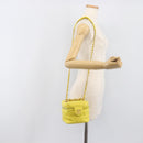 CHANEL Matelasse Chain Vanity Bag Lamb Skin 2way Yellow Gold CC Auth 196667M-30