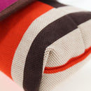HERMES Animo Block Bag Shoulder Bag Canvas Multicolor Silver Auth 196668M-11