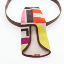HERMES Animo Block Bag Shoulder Bag Canvas Multicolor Silver Auth 196668M-15
