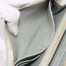 BOTTEGA VENETA INTRECCIATO Long Wallet Leather Gray Gold Auth 196669M-19