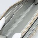 BOTTEGA VENETA INTRECCIATO Long Wallet Leather Gray Gold Auth 196669M-20