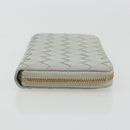 BOTTEGA VENETA INTRECCIATO Long Wallet Leather Gray Gold Auth 196669M-3