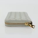 BOTTEGA VENETA INTRECCIATO Long Wallet Leather Gray Gold Auth 196669M-4
