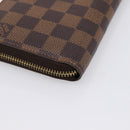 LOUIS VUITTON Damier Ebene Zippy Wallet Long Wallet N41661 LV Auth 196670-16