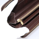 LOUIS VUITTON Damier Ebene Zippy Wallet Long Wallet N41661 LV Auth 196670-19
