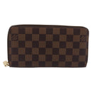 LOUIS VUITTON Damier Ebene Zippy Wallet Long Wallet N41661 LV Auth 196670-13