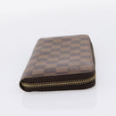 LOUIS VUITTON Damier Ebene Zippy Wallet Long Wallet N41661 LV Auth 196670-4