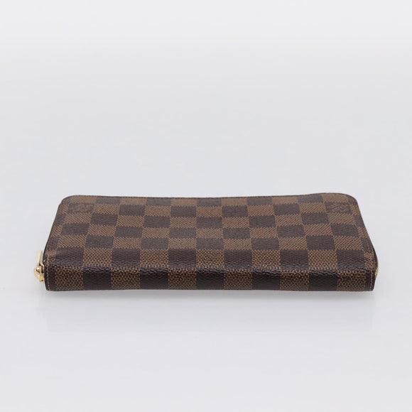 LOUIS VUITTON Damier Ebene Zippy Wallet Long Wallet N41661 LV Auth 196670