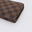 LOUIS VUITTON Damier Ebene Zippy Wallet Long Wallet N41661 LV Auth 196670-7