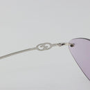 GUCCI Sunglasses Metal Purple Silver Auth 196672M-17
