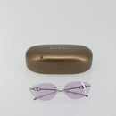 GUCCI Sunglasses Metal Purple Silver Auth 196672M-12