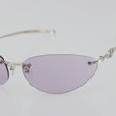 GUCCI Sunglasses Metal Purple Silver Auth 196672M-6