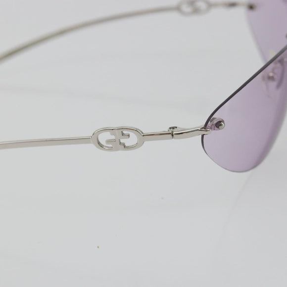 GUCCI Sunglasses Metal Purple Silver Auth 196672M