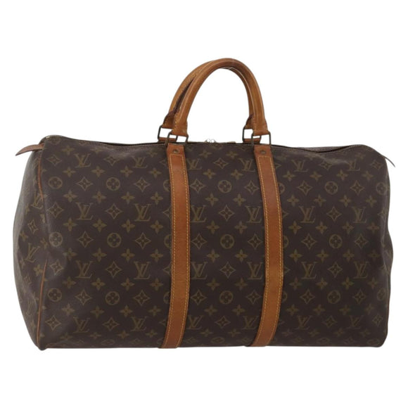 LOUIS VUITTON Monogram Keepall 50 Boston Bag M41426 LV Auth 196675