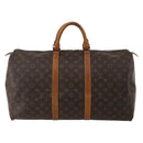 LOUIS VUITTON Monogram Keepall 50 Boston Bag M41426 LV Auth 196675-13
