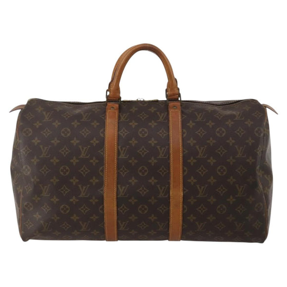 LOUIS VUITTON Monogram Keepall 50 Boston Bag M41426 LV Auth 196675