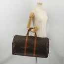 LOUIS VUITTON Monogram Keepall 50 Boston Bag M41426 LV Auth 196675-22
