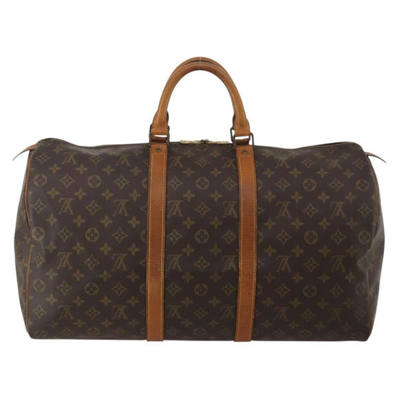 LOUIS VUITTON Monogram Keepall 50 Boston Bag M41426 LV Auth 196675
