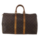 LOUIS VUITTON Monogram Keepall 45 Boston Bag M41428 LV Auth 196676-2