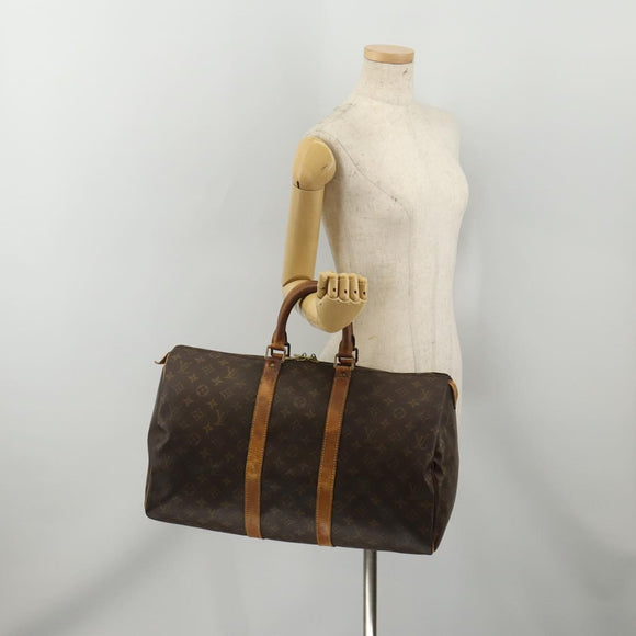 LOUIS VUITTON Monogram Keepall 45 Boston Bag M41428 LV Auth 196676