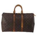 LOUIS VUITTON Monogram Keepall 45 Boston Bag M41428 LV Auth 196676-3