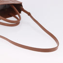 LOEWE Standard A4 Hand Bag Leather 2way Brown Gold Auth 196677A-9