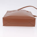 LOEWE Standard A4 Hand Bag Leather 2way Brown Gold Auth 196677A-6